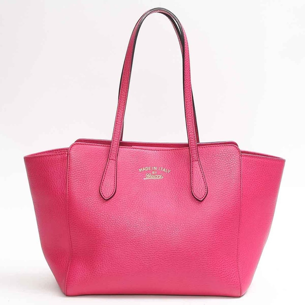 Gucci Swing 354408 Leather Tote Bag Pink - Picture 3 of 10
